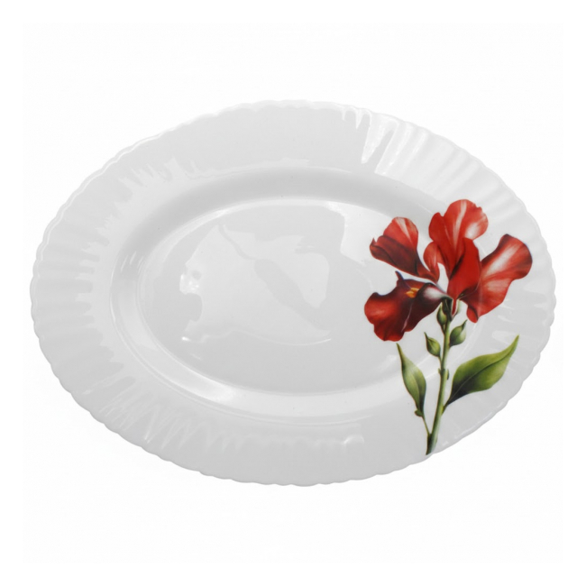 Set 6 Platouri Ovale Opal Model Sabrina Red 32cm DNC67373