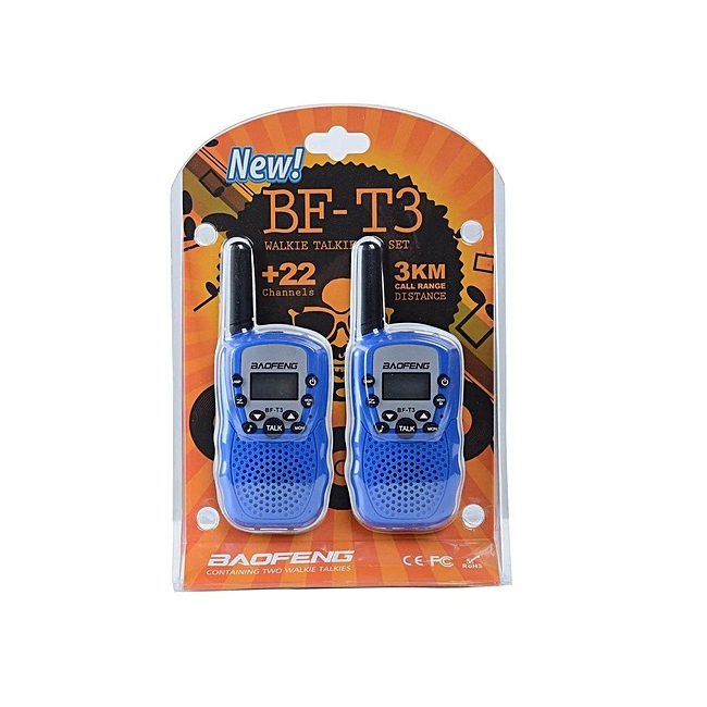 Set 2 Statii Radio Walkie-Talkie 22 canale 3Km Baofeng BF-T3