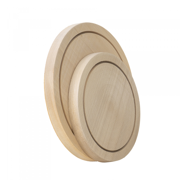 Set 2 tocatoare rotunde din lemn fag 2cm Zilan EXT 6069