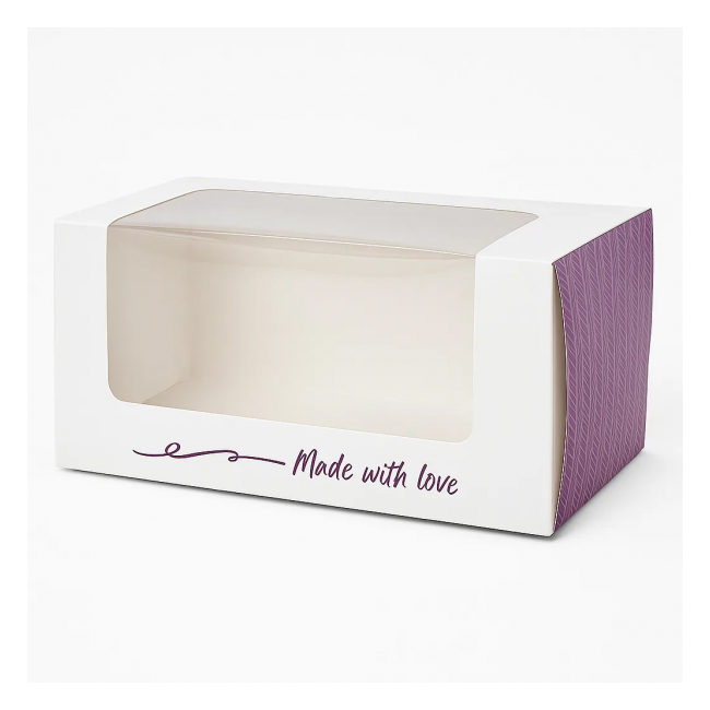 Set 20 Cutii cozonac cu fereastra Made With Love 32x15x15cm DNC66550