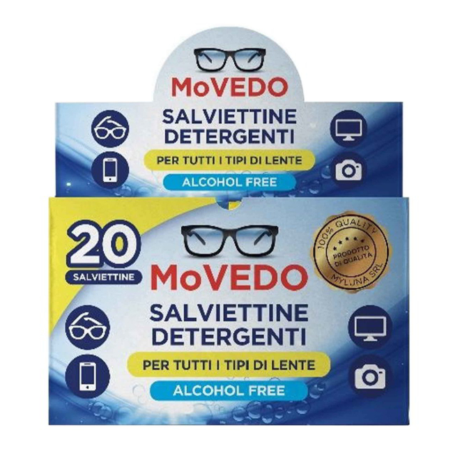 Set 20 Servetele Umede pentru Ochelari si Obiective Foto Movedo DNC66680
