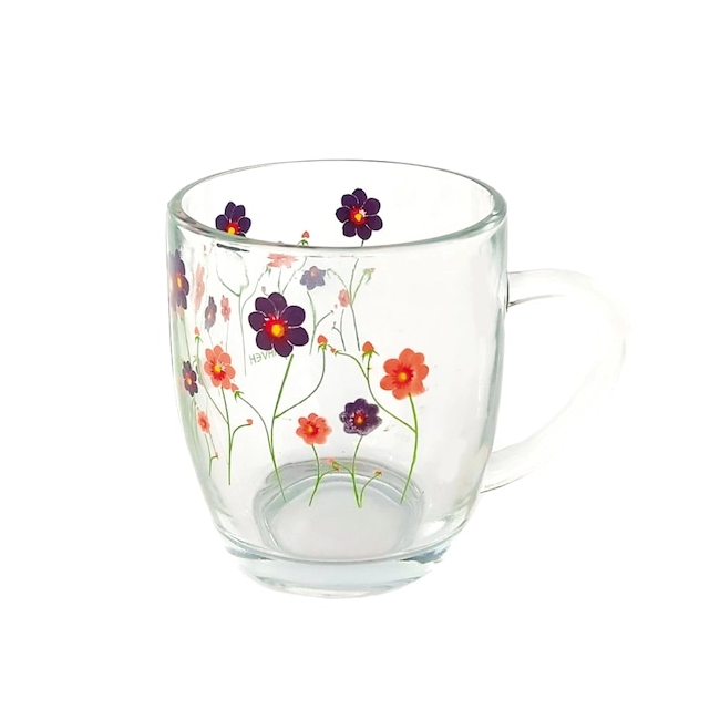 Set 36 Cani Sticla Ceai Cafea Deco Floral 320ml BM9004D DNC45847