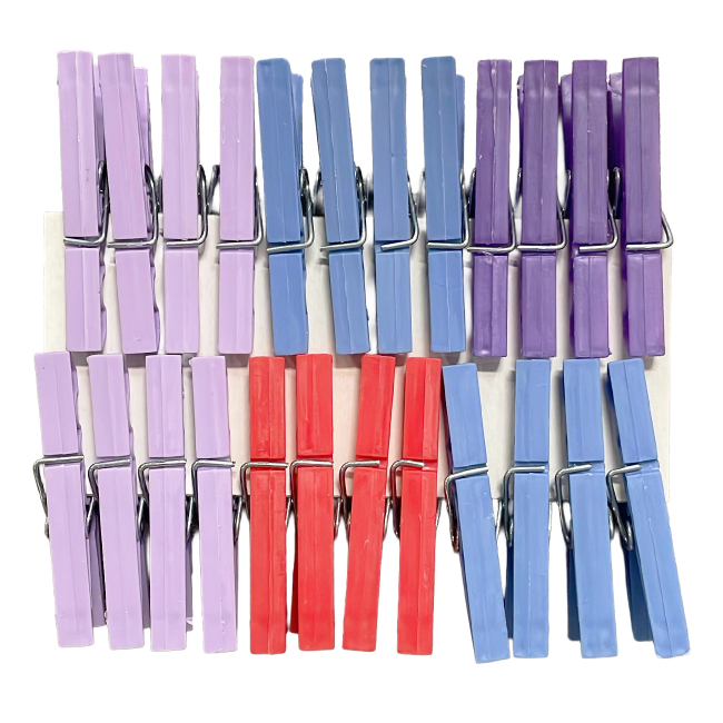Set 24 Carlige de rufe mici din plastic L003 CNN51515
