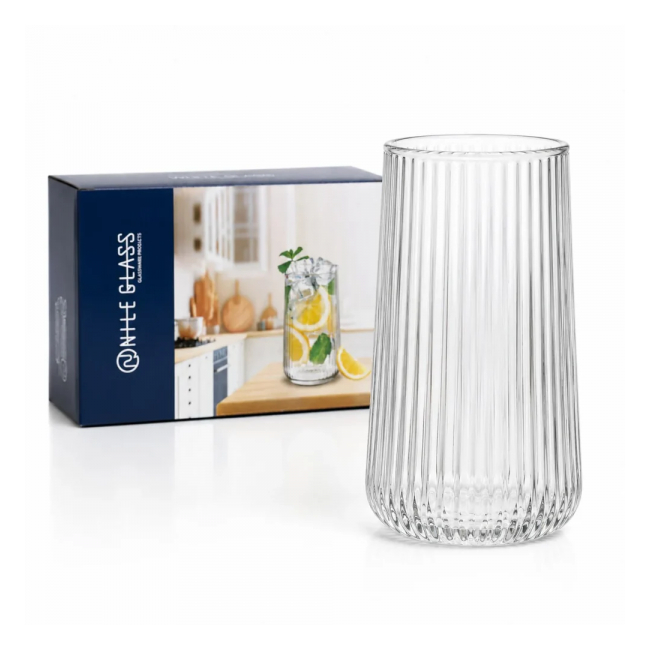 Set 24 Pahare Sticla Long Drinks Limonada, Suc Hawai 400ml CNN54373