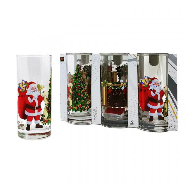 Set 24 Pahare Sticla 270ml Classico 91206 Christmas Story DNC15667