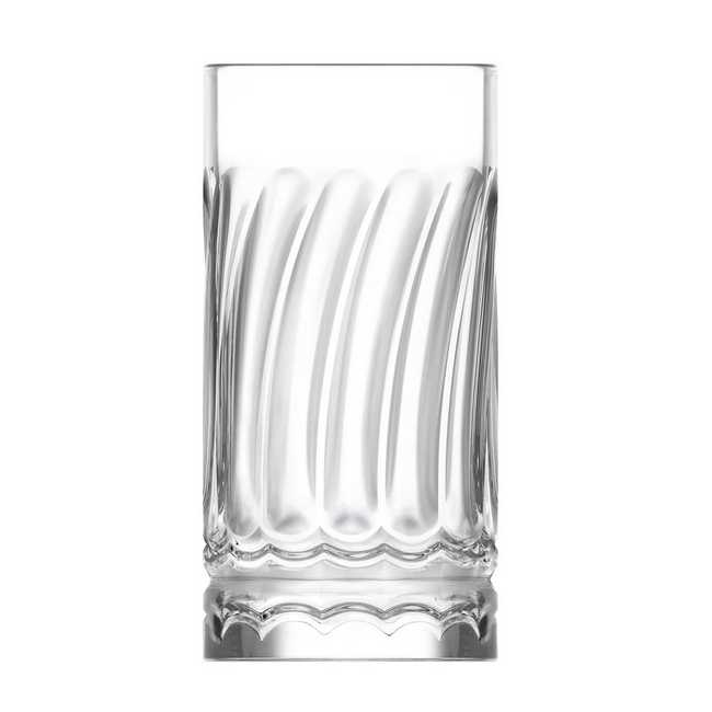 Set 24 Pahare Sticla Apa Suc Long Drinks 390ml LAV Wave 440