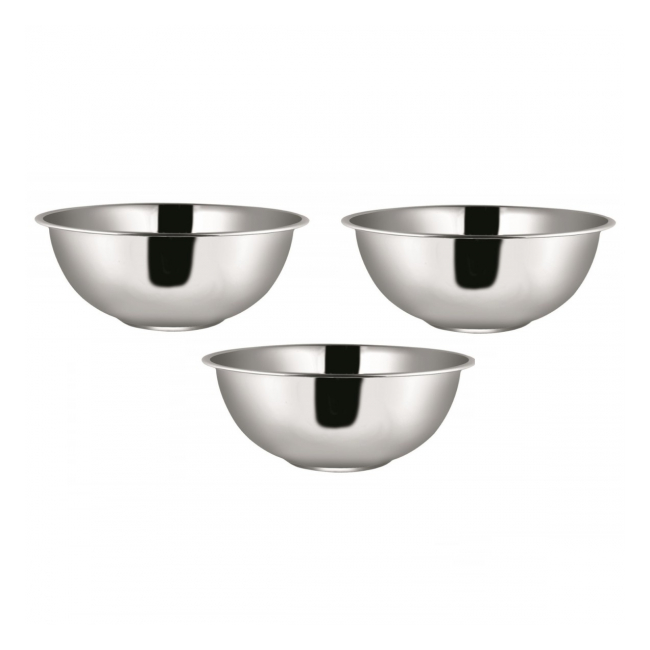 Set 3 boluri mici din INOX 14cm Grunberg IGR008