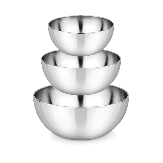 Set 3 boluri din inox pentru salata 3.2l 1.7l 0.85l Grunberg IGR6230