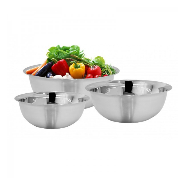 Set 3 boluri INOX Suprapozabile 18, 22, 26 cm Grunberg GR2961