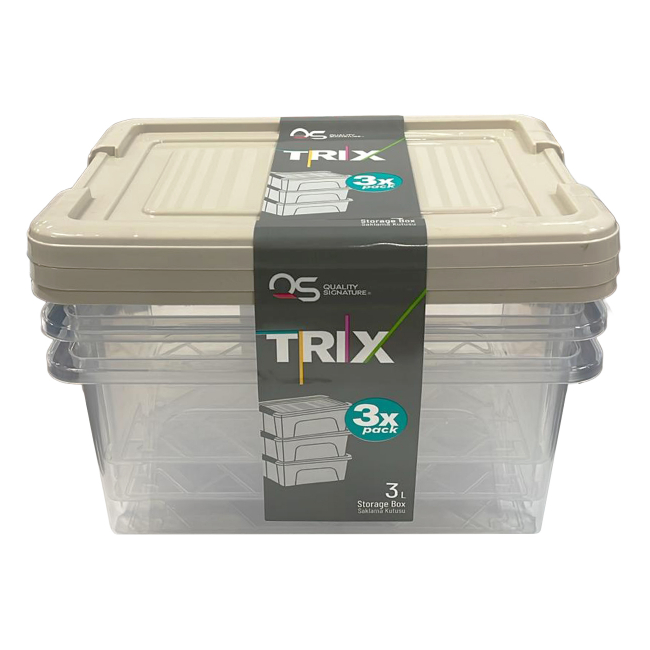 Set 3 caserole dreptunghiulare alimente 3L Trix CNN51441