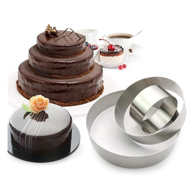 Set 3 Inele Forme INOX Rotunde Copt Tort Multietajat 10.15,20cm Wei A12730