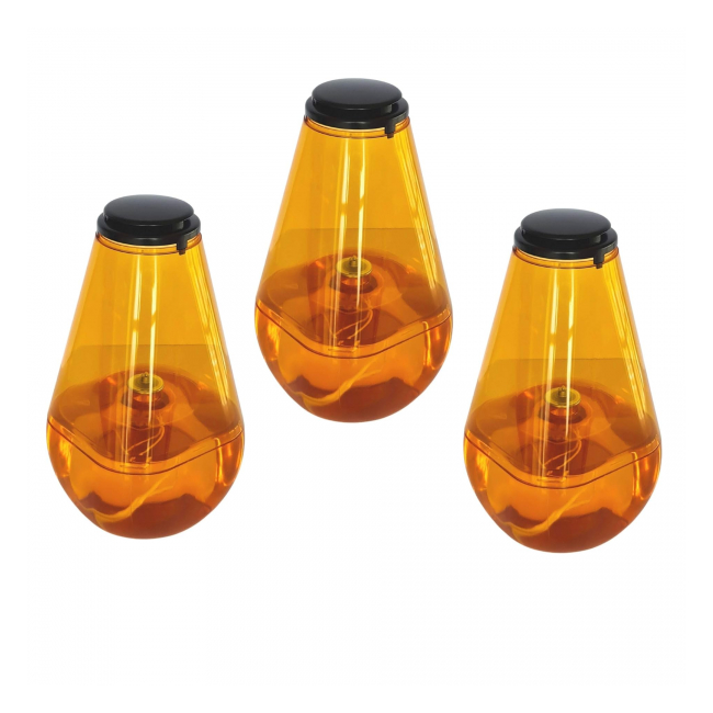 Set 3 Lumanari Candela Lina cu Ceara Lichida 1.45l 3x336 Ore 3x15Zile Orange