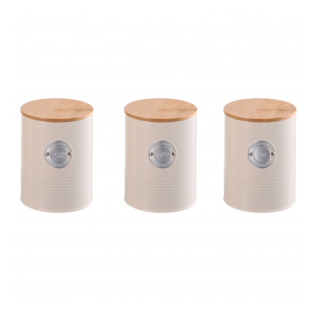 Set 3 recipiente depozitare capac ermetic bambus 11x15.5cm 1.2L Grunberg GR3245 Roz