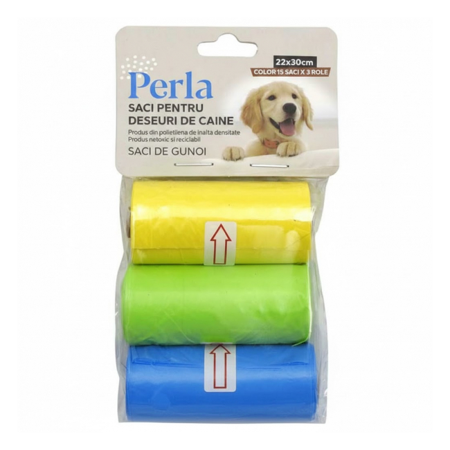 Set 3 role x 15 Saci pentru deseuri de caini color DNC67139