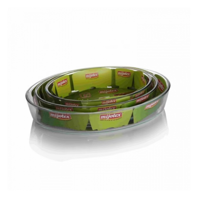 Set 3 Vase Yena Ovale Mijotex PL10 sticla termorezistenta 1.6/2.4/3.2l DNC16729