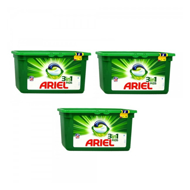 Set 3x 39 Capsule Detergent Ariel Pods 3in1, 117 Spalari 3DC16182