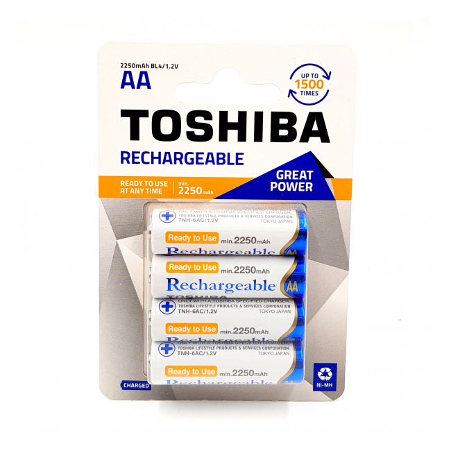 Set 4 Acumulatori Ni-Mh tip AA R6 1.2V 2250mAH Toshiba