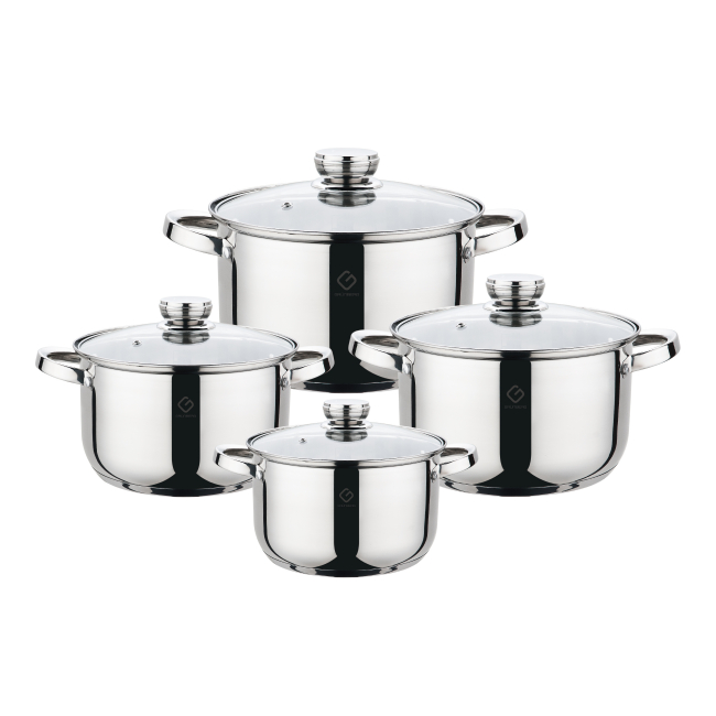 Set 4 Cratite INOX Capace Sticla 1.9l 2.7l 3.7l 4.7l Grunberg GR1066