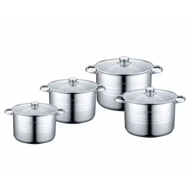 Set 4 oale Inox cu capace Cheffinger CF-SP08