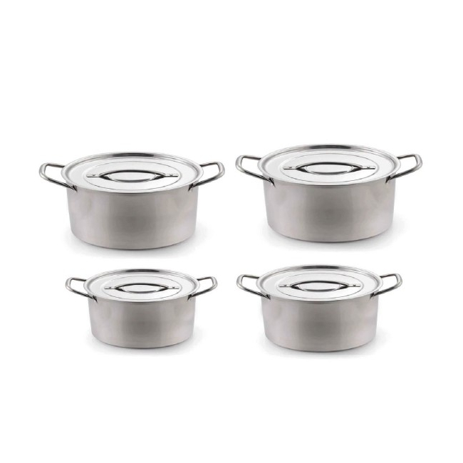 Set 4 Oale Inox cu Capace Inox Grunberg MST4