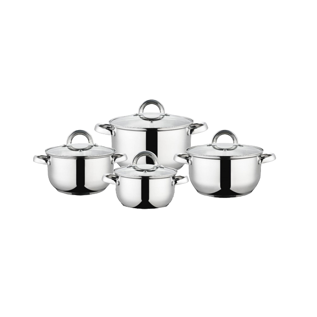 Set 4 Oale INOX Inductie Capace 1.6l 2.4l 3.2l 4.3l Grunberg GR1063