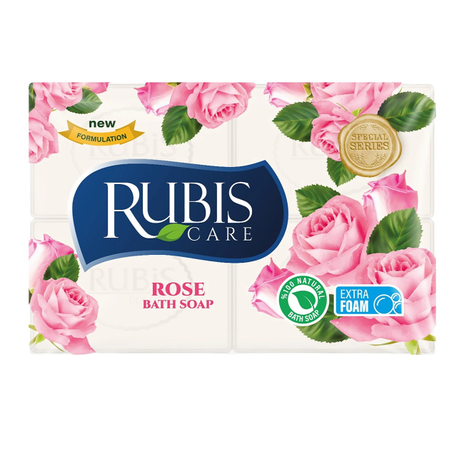 Set 4 Sapunuri solide 4x125g Rubis Trandafir CNN6153