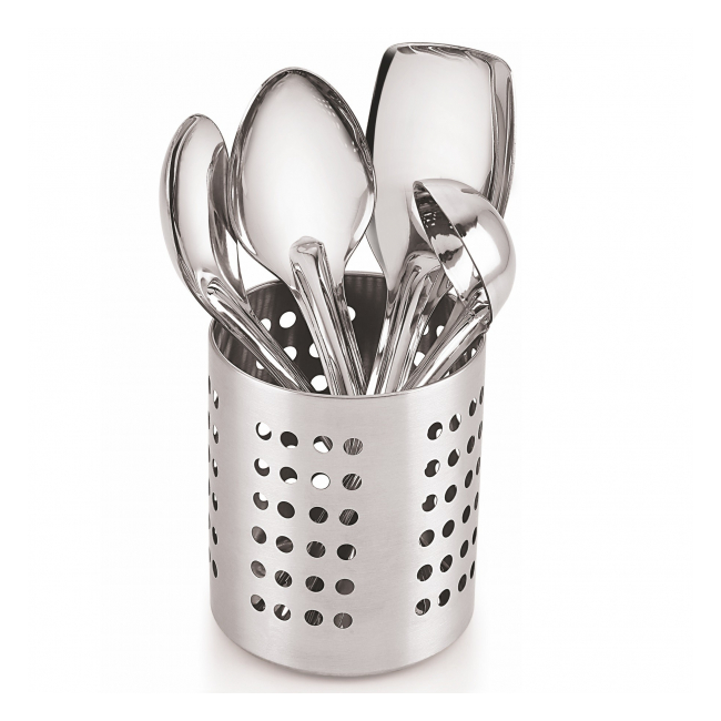 Set 4 ustensile pentru bucatarie si suport din INOX Grunberg GR197