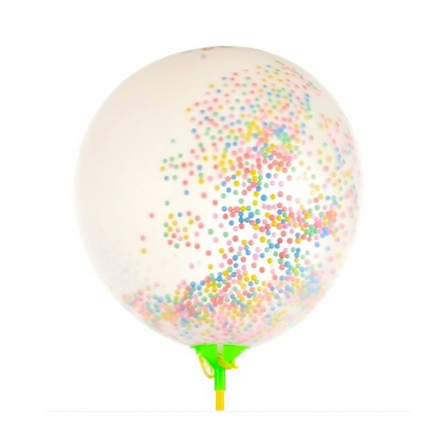 Set 5 Baloane Latex cu Confetti  Colorate pentru Petreceri