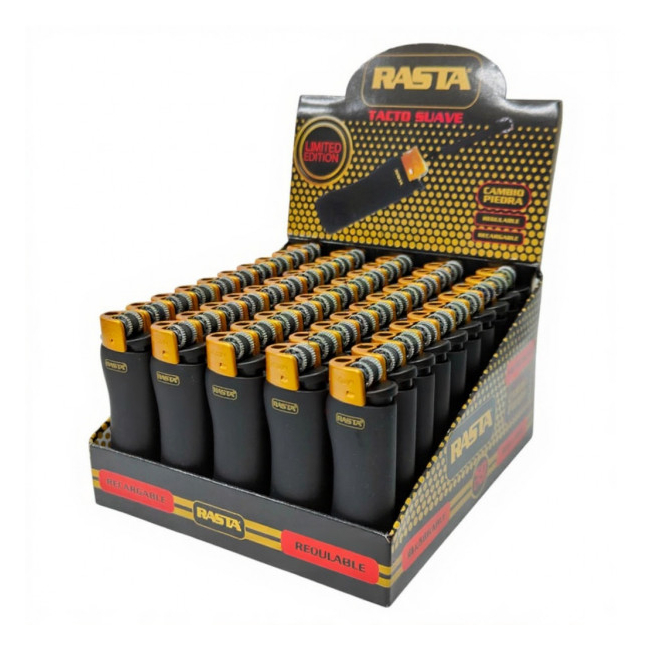 Set 50 Brichete Reincarcabile cu Gaz si Piatra Mini Black Rasta DNC61261