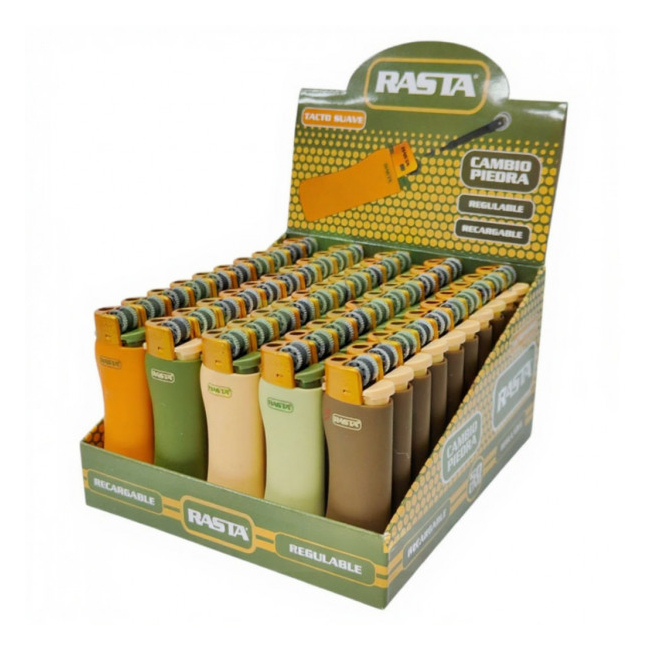 Set 50 Brichete Reincarcabile cu Gaz si Piatra Mini Soft Outdoor Rasta DNC65868