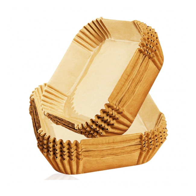Set 50 tavi patrate copt din hartie friteuza cu aer cald 20x20x6cm Grunberg HCP20
