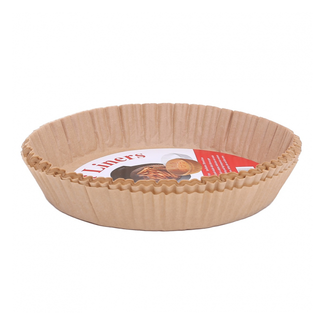 Set 50 tavi rotunde pentru copt din hartie pentru air fryer 20x20x6cm Grunberg HCR20