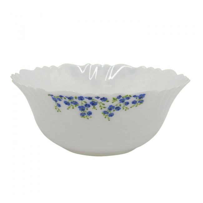 Set 6 Boluri Medii Salata din Opal Alb Blooming Garden 17.5cm DNC57424