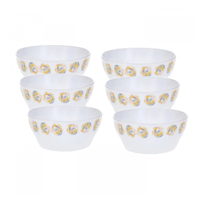 Set 6 Boluri Mici Salata Opal Alb SPIRAL 12.5cm SP125 DNC57067