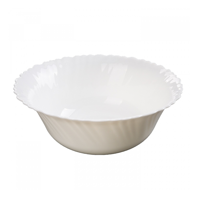 Set 6 Boluri Salata Castroane din Opal Alb 20cm Grunberg LHW200