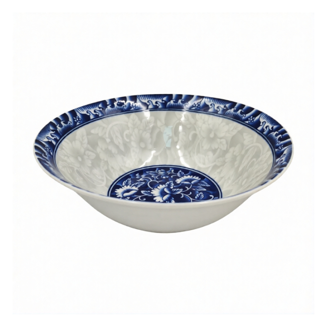 Set 6 Boluri Salata Ceramica Model Medalion Albastru 17.5cm DNC70108