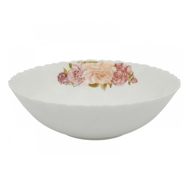 Set 6 Boluri Salata Opal Model Bujori Dar 17.53cm TR-593 BU-519 NM-357 DNC46777