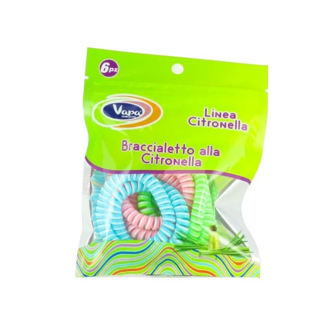 Set 6 bratari anti tantari Citronella cu silicon parfumat Vapa DNC63414