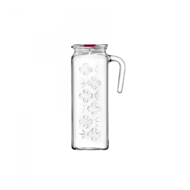 Set 6 Carafe sticla 1,2L cu capac LAV Bloom BLO120