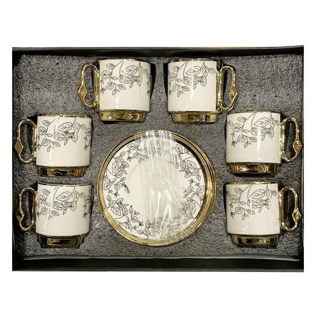 Set 6 Cescute Mici de Cafea Turceasca 90ml cu 6 farfurii 187-3 CNN51833