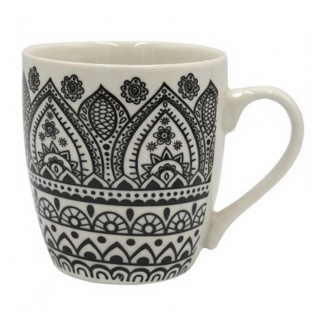 Set 6 Cesti Cafea Ceramica Model Traditional Negru 220ml DNC64874