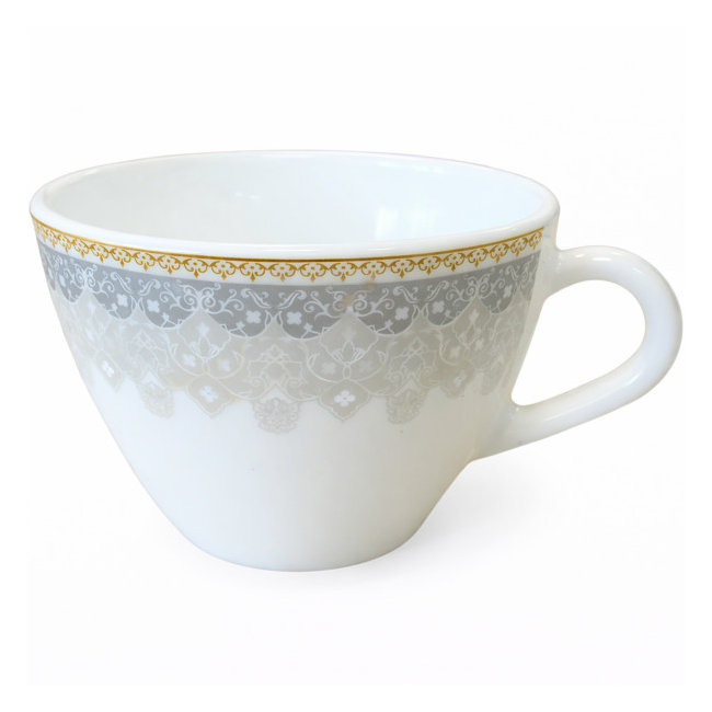 Set 6 Cesti Cafea Opal Albe Model Miracle Grey 220ml CNN52714