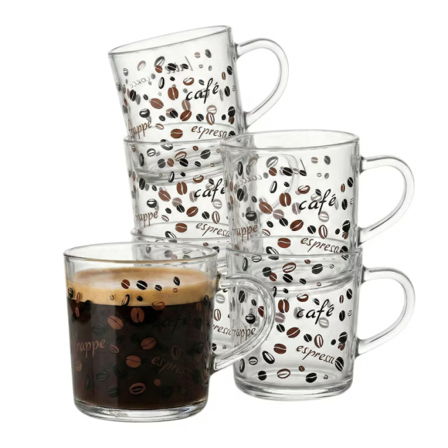 Set 6 Cesti Mici Espresso Sticla Borosilicata 100ml Wei A16315 DNC67631