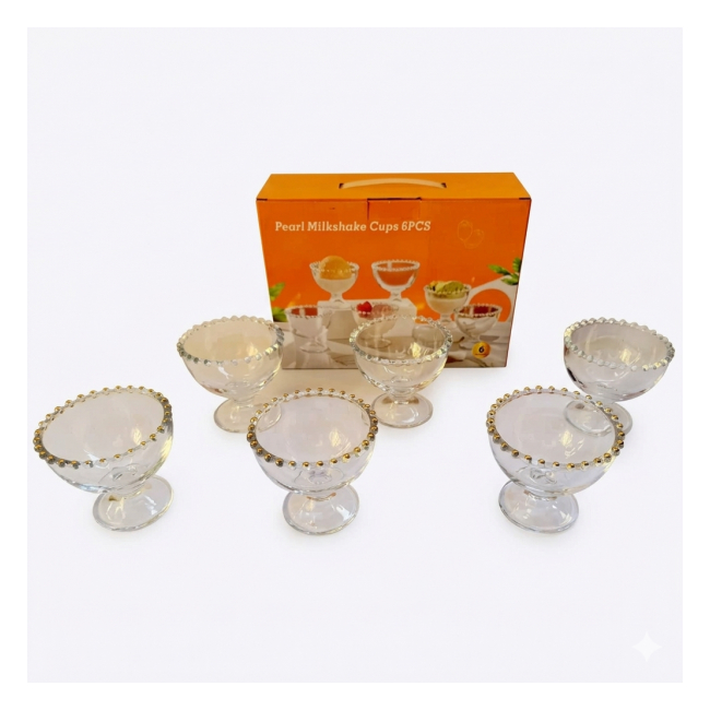 Set 6 Cupe Inghetata Sticla 200ml Wei A16489 DNC68090