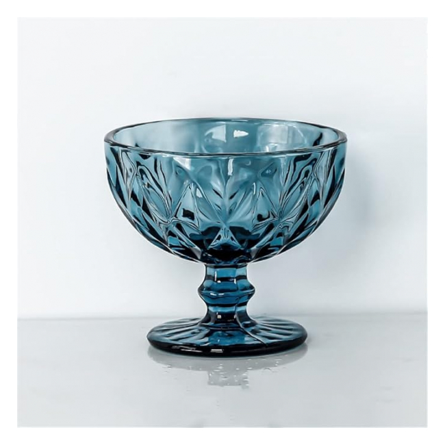 Set 6 Cupe Sticla Inghetata 300ml Blue Cok Escorial 157-0012 CNN49482