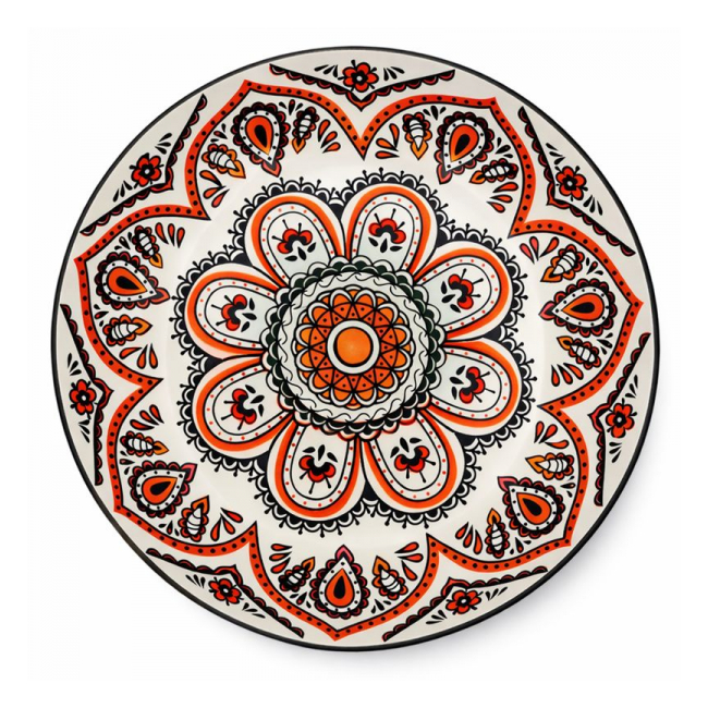 Set 6 Farfurii Adanci Ceramica Model Traditional 21cm DNC64746