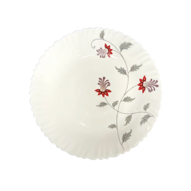 Set 6 Farfurii Adanci din Opal Alb Model Flower Pot 23cm DNC52186