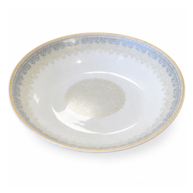 Set 6 Farfurii Adanci din Opal Alb Model Miracle Grey 23cm CNN52712