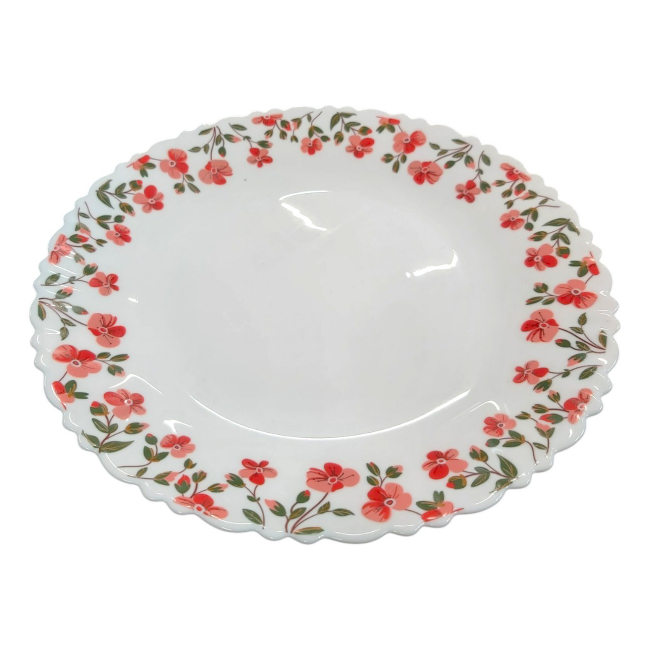 Set 6 Farfurii Adanci Opal Alb Model Samara 23cm CNN50167