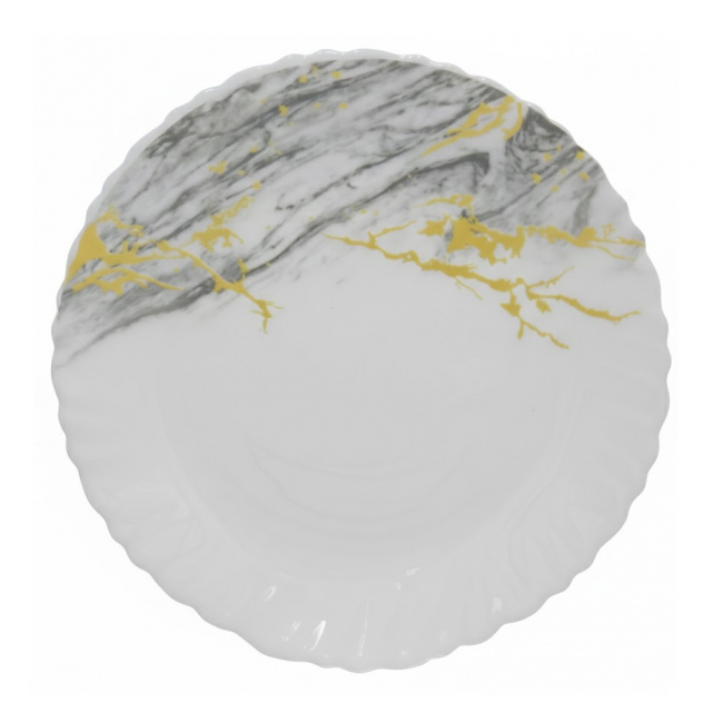 Set 6 Farfurii Adanci Opal Gold Marble 23cm DNC63098